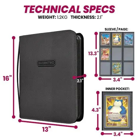 EVORETRO Shield+ Toploader Binder 3x3