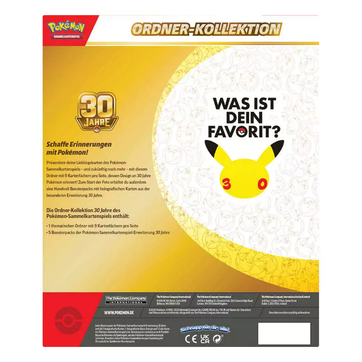 Pokémon - 30 Jahre Ordner-Kollektion - DE